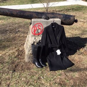 Zara Black Coat Classic Tailored Design